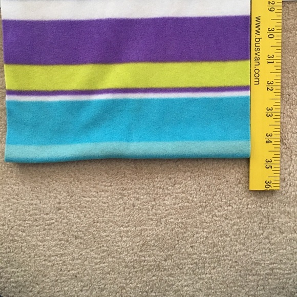 🌵 Old Navy Purple Blue Stripe Fleece Scarf - Picture 5 of 5
